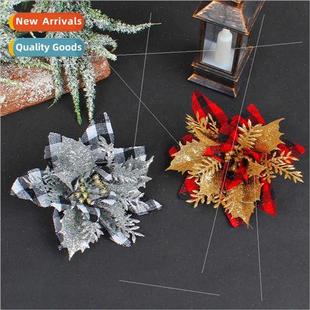 holiday flowers plaid simulation Christmas