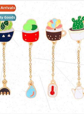 Europe new cartoon creative plant brooch succulent rose cact