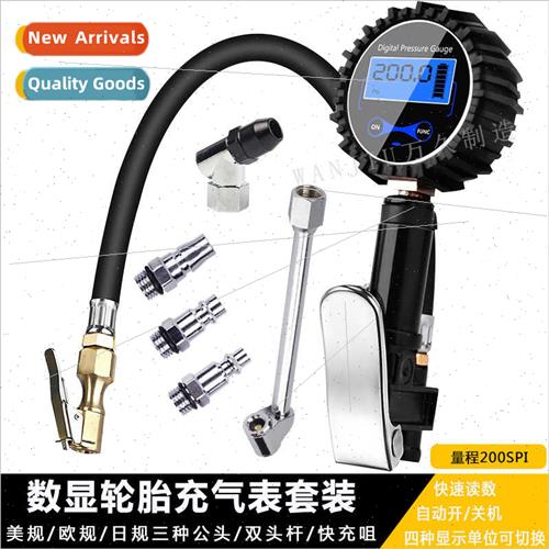 Tire digal display inflator gauge car motorcycle bicycle dua