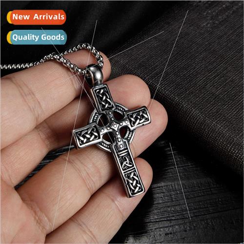 Europe retro niche cross pendant hip hop street titanium ste