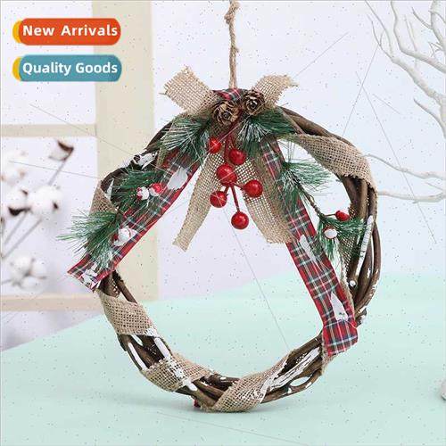 24cm Christmas decoration small wreath mini bow decorative C