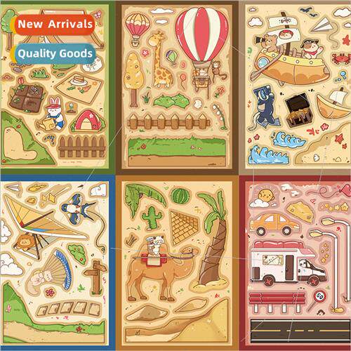 8 animal travel dress up stickers DIY cell phone case wall a