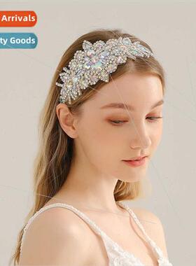Europe new heavy color diamond hair band simple bridal headd