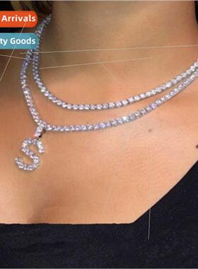 SM2354 Europe fashion rhinestone 26 English letters pendant