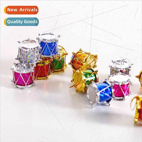 Christmas e decorations 2.5cm laser snare drums 12 pack Chri