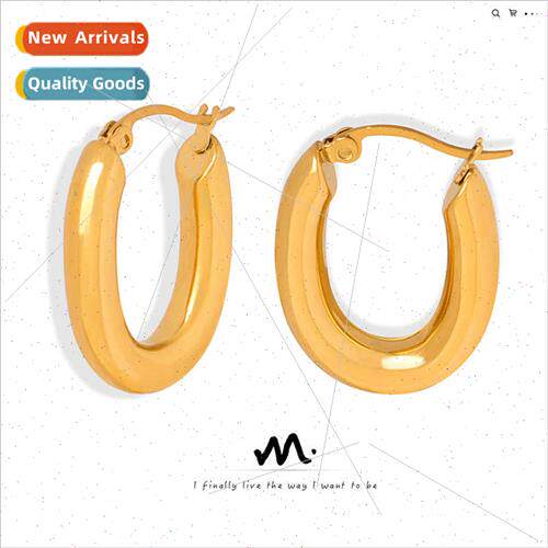 Casual French ins cold simple geometric layering glossy larg
