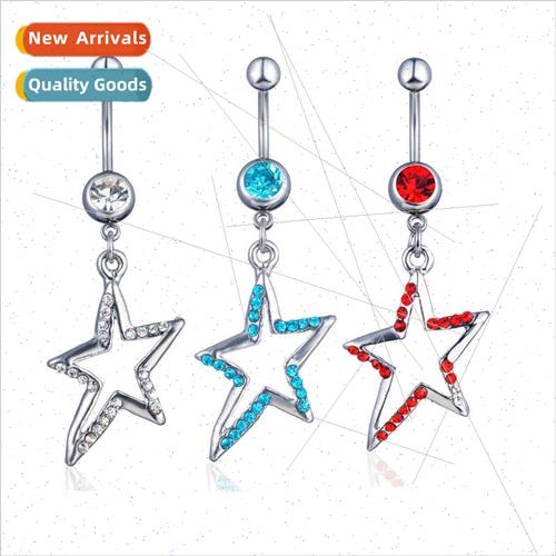 Europe diamond navel ring navel nail fashion piercing jewelr