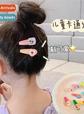 A pair Korea new girls hair clips children broken hair card