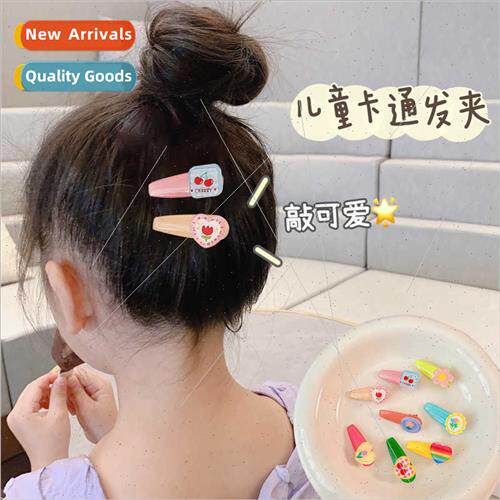 A pair Korea new girls hair clips children broken hair card