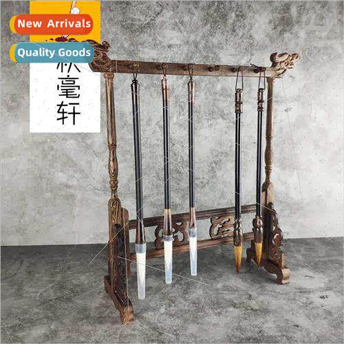 Wooden Chicken Wing Wood Pen Hanging Dragon Head Brush Holde