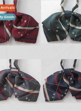 Japan JK unim bow tie jacquard star double embroidered bow t