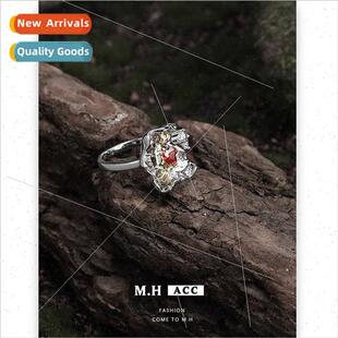 ring Love flower delicate finger open zirconia women