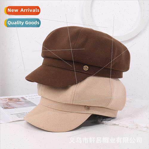 Fashion versatile painter hat England retro duck tongue bere