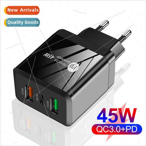 Standard 45W Dual USB QC3.0+PD25W Cell Phone Fast Charger  S