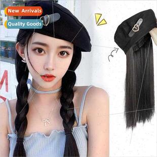 Category 2 hats wigs all in one women fashion beret long sim
