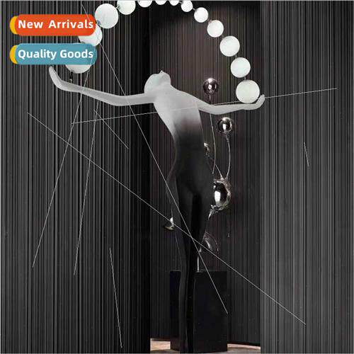Humanoid art sculpture floor lamp designer hotel lobby  larg