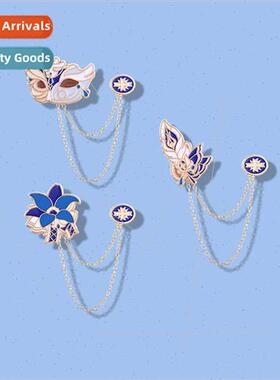 Exquise high-grade chain metal badge high sense cartoon flow