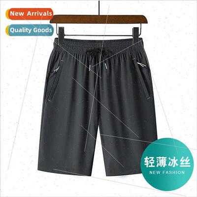 Comtable ice silk shorts 2023 new casual pants men breathabl