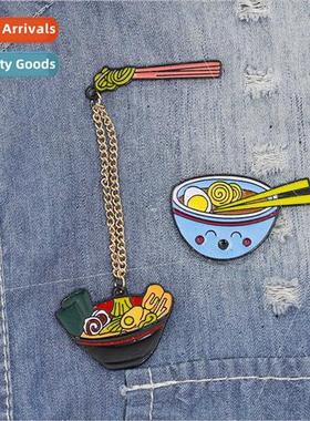 New brooch Cartoon creative cute Japanese ramen chopsticks b