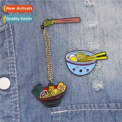 New brooch Cartoon creative cute Japanese ramen chopsticks b