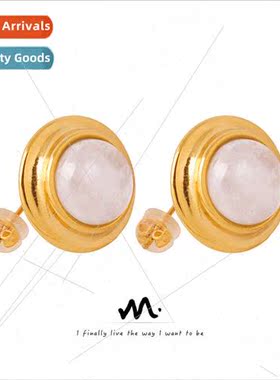French new fashion simple niche tanium steel gold-plated inl
