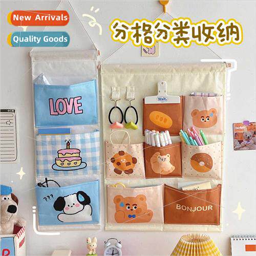 Dorm Room Fabric Hanging Storage Bag Organizer Wall Cute Bed