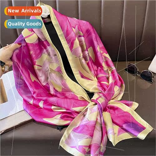 Multi-color printing silk scarf female spring autumn simulat