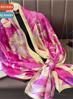 Multi-color printing silk scarf female spring autumn simulat