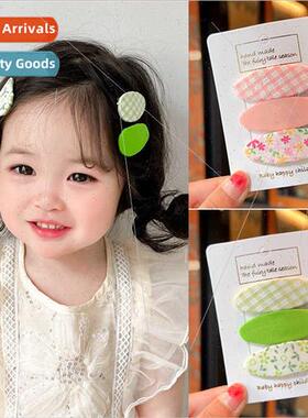 Koreacute flowers children hair clips new ltle girl oval BB