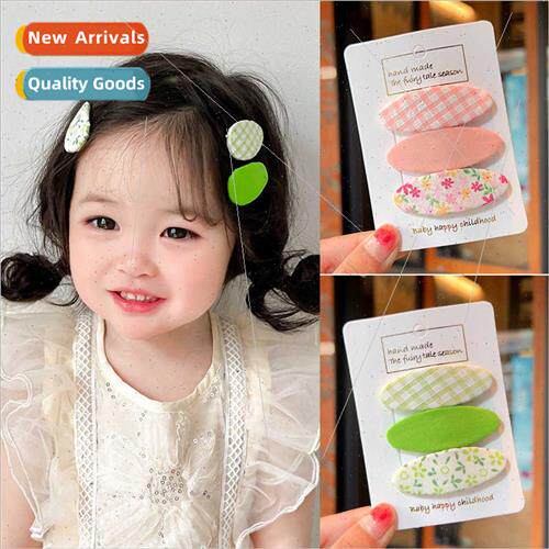 Koreacute flowers children hair clips new ltle girl oval BB