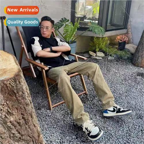 Autumn American casual adjustable washed destruction set wea