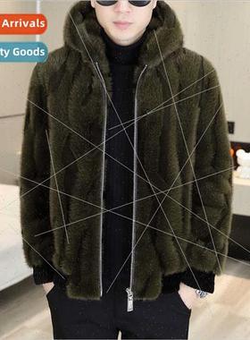 2023 winter gold sable fur one fur coat men nd handsome thic