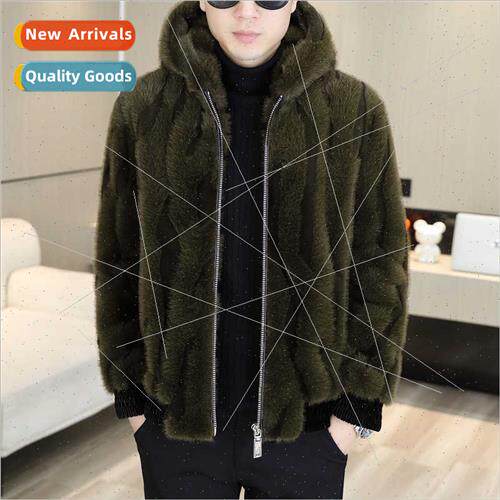 2023 winter gold sable fur one fur coat men nd handsome thic