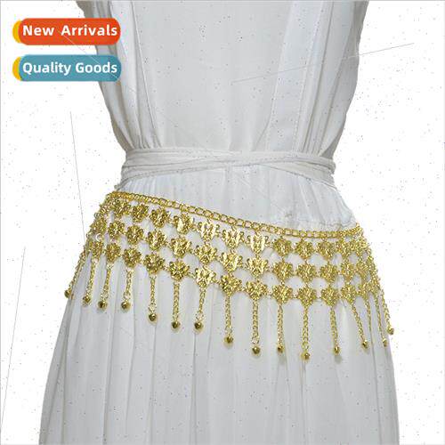 Korea new ladies metal belly dance waist chain popular versa