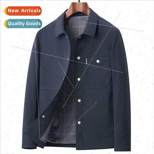 Lapel jacket men 2023 fall new business casual jacket shirt