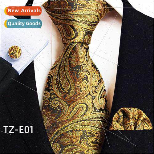 New tie square scarf cufflinks set three paisley pattern wed