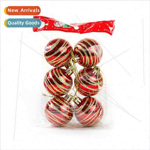 Christmas decorations bagged painted Christmas ball set 6cm