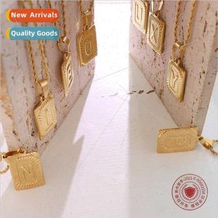 Europe necklace plating fem tag steel retro niche ins tanium