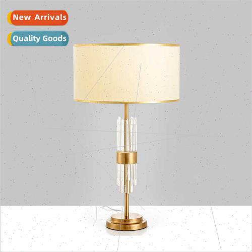 -modern minimalist glass rod crystal living room table lamp