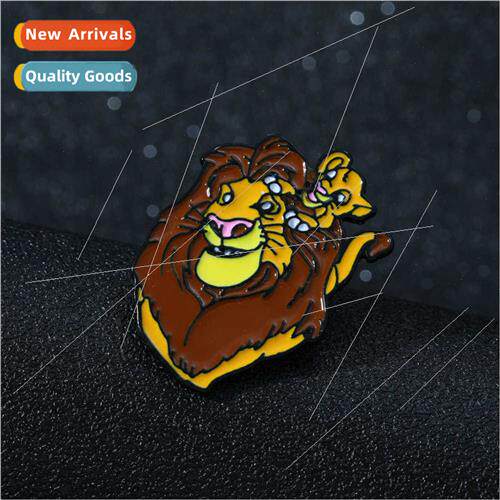 Cartoon animation film   animal brooch on King mba alloy oil