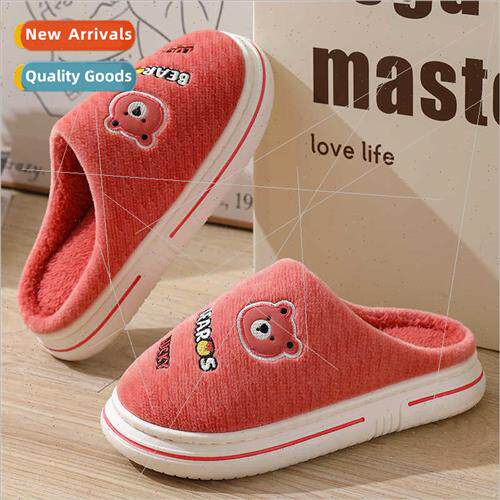New cotton slippers women fall winter home indoor couple pai