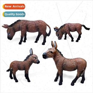 donkey model solid Farm brown simulation static donke animal