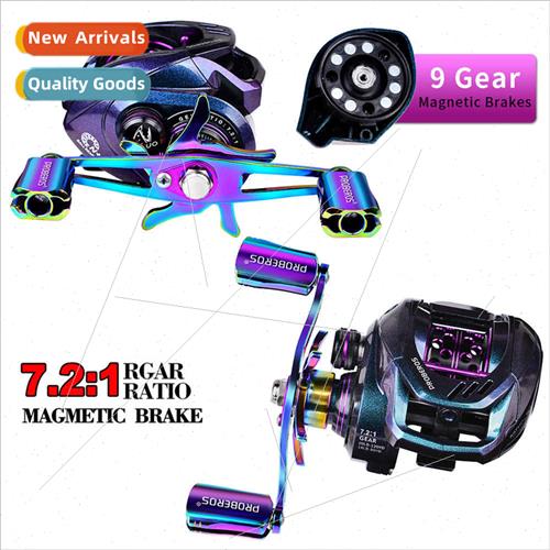 Metal Teardrop Reel Microprocessor Fishing Reel 7.2:1 Dazzli