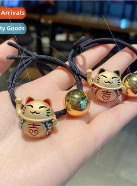 Cai Cai Cat headband bracelet dual-use new hair rope ponytai