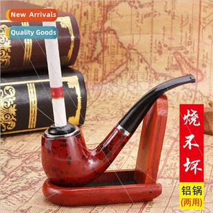 Dual Purpose Gumwood Resin Pipe Removable Filter Curved Mini