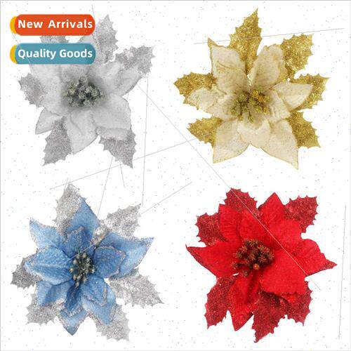 15cm red/gold/silver Christmas flowers simulation gold onion