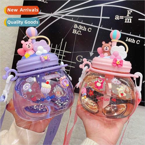 Bear water cup high-capacy high-color value girls portable b