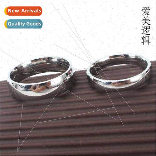 Mirror tanium steel jewelry simple shiny couple ring can be
