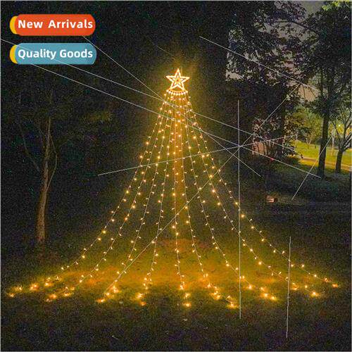 LED Pentagram Waterfall ghts Christmas Hanging Tree ghts Run