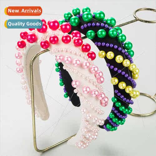 Europe new sponge high skull top hair bands female purple si